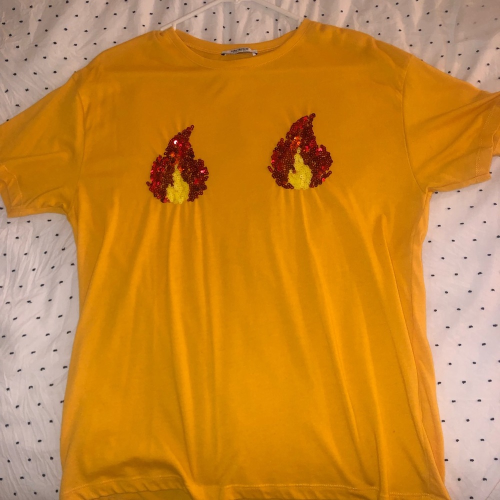 ZARA - Boob Flames Tee